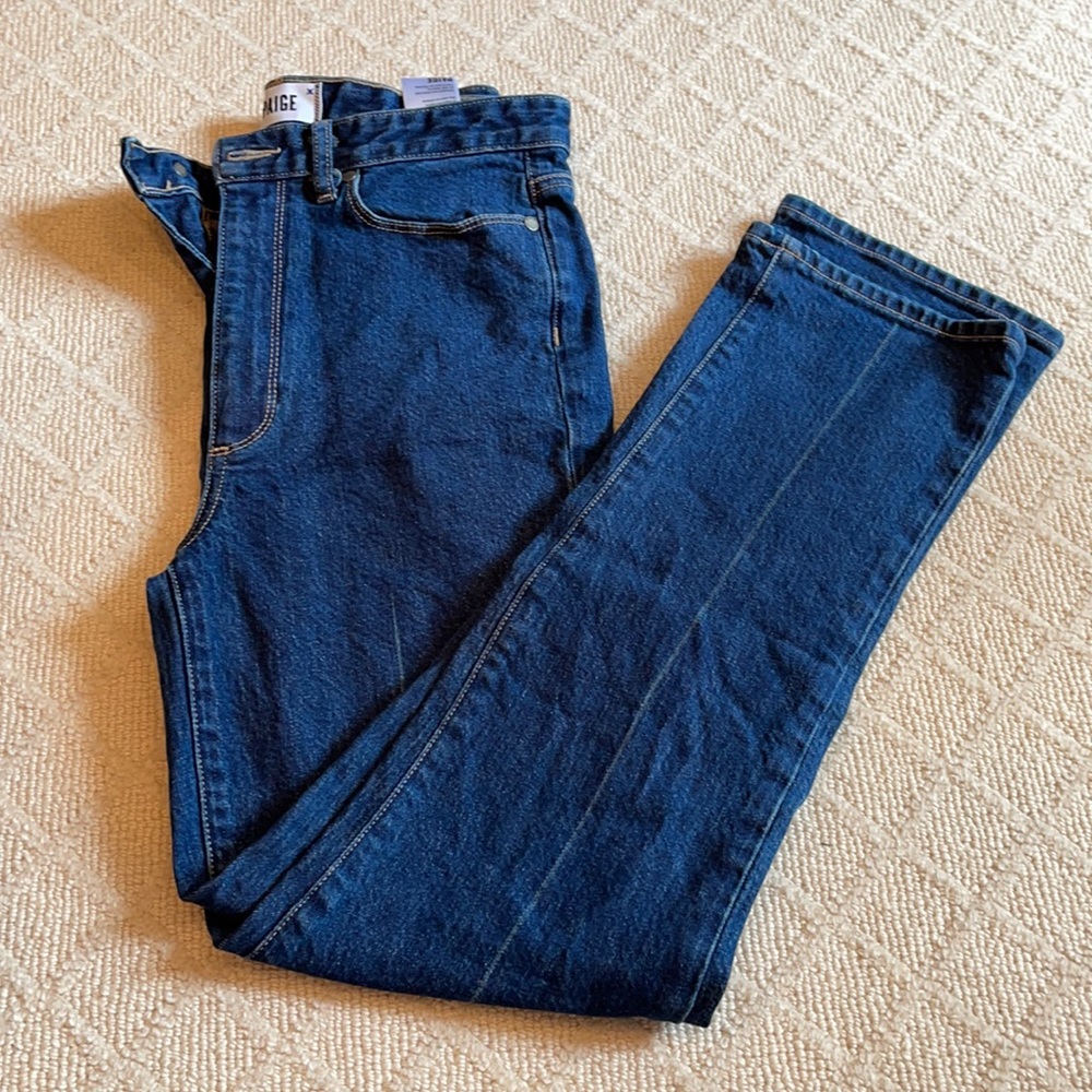 Paige high waisted straight leg jeans